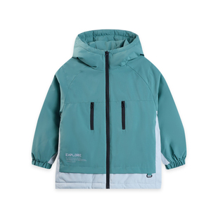 EBAER儿童棉服冬2025新款男童防风保暖棉衣女童加厚连帽棉袄外套