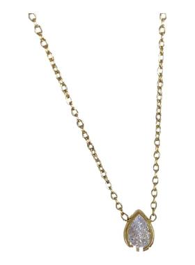 新品88折】洗澡不褪色水滴锆石项链小众设计感高级轻奢气质锁骨链