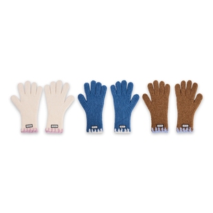 【张琪jieji专属】上森派系羊毛手套女冬保暖防寒针织可触屏手套