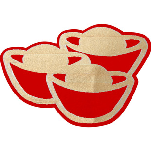 2025红色福寿纸扇蛋糕装饰插牌烫金元宝寿桃纸扇生日烘焙装扮配件