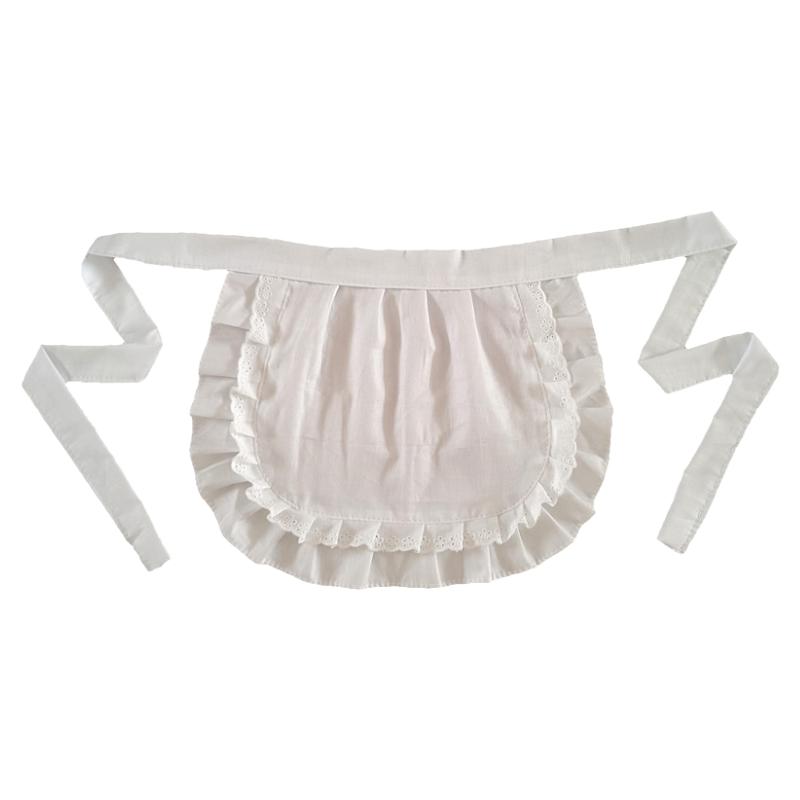 lolita百搭白色纯色棉半身裙无袖配JK洋服公主Cosplay可爱小围裙