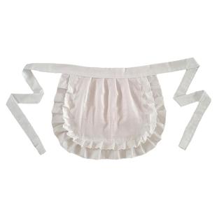 lolita百搭白色纯色棉半身裙无袖配JK洋服公主Cosplay可爱小围裙