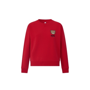 【礼物会员6折起】Moschino underwear 女士泰迪熊印花套头卫衣