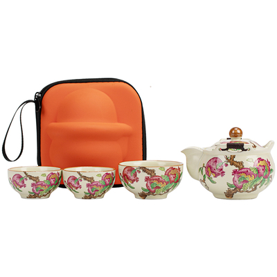 东墨黄汝手抓壶简约高档旅行茶具