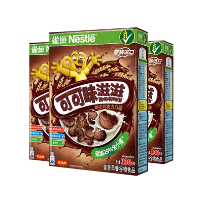 雀巢可可味滋滋脆谷乐巧克力麦片