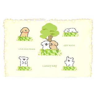 线条小狗maltese背景布挂毯可爱卡通装饰卧室宿舍房间背景墙挂布