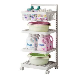 阳台洗衣机旁置物架落地浴室放洗衣液脸盆架子卫生间多功能收纳架