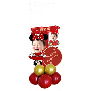 迎宾牌宝宝生日男孩西装周岁头像满月布置百日宴装饰百天kt板立牌