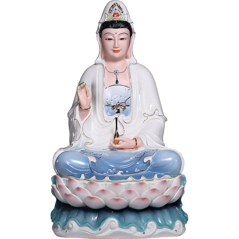 微美12至24寸荷叶观音佛像