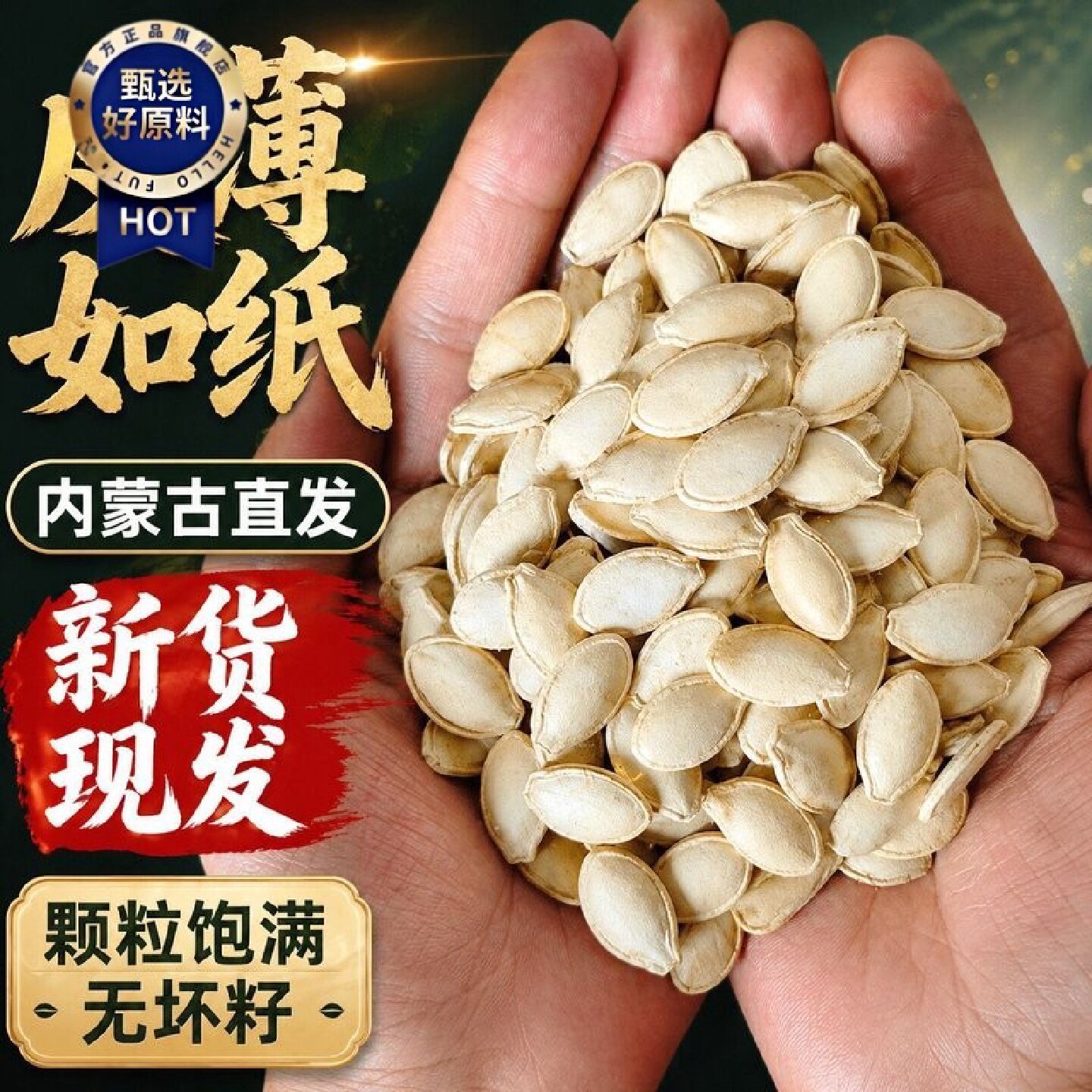 三龙源生南瓜子健康原生态原味瓜子内蒙古三龙源南瓜籽椒盐卤味瓜