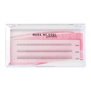 markmysoul慕色V型下睫毛女自然仿真分段式A型镂空单簇嫁接眼睫毛
