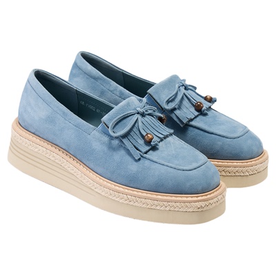 fed流苏乐福鞋春季新款女鞋深口单鞋渔夫厚底鞋女款S1226-YAB005