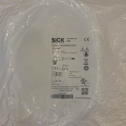 议价SICK西克接插件连接线YG2A14-050VB3XLEAX原装全新正品M12弯