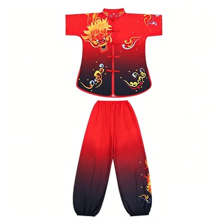 龙之音渐变透气速干表演服专业舞龙队比赛服成人演出服装庆典专用