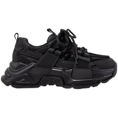 冉言百搭厚底圆头老爹鞋