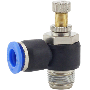 气缸调速调节开关JSC节流阀SL6-M5/4-10-12-8-02-04气管快速接头