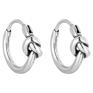 KREAM 绳结耳环男女个性潮小众设计简约百搭耳钉情侣耳圈