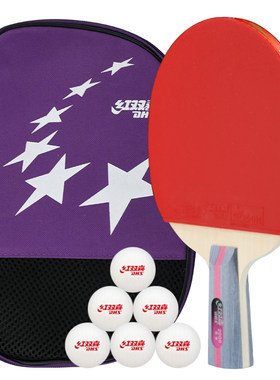 红双喜二三星级45星乒乓球拍正品