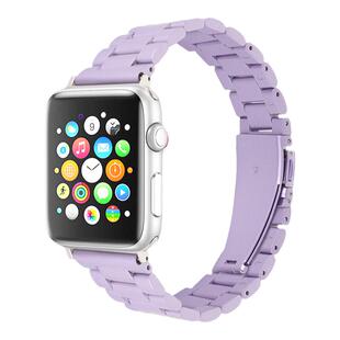 紫色高级薰衣草紫磁吸硅胶适用iwatch表带s7苹果s8手表applewatch
