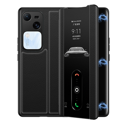 vivoS18/S18pro真皮磁吸翻盖外壳