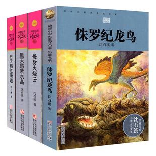 沈石溪动物小说大王品藏书系列全套4册 升级版8-10-14岁儿童文学小学生课外书 侏罗纪龙鸟+母豺火烧云+白天鹅红珊瑚+黑天鹅紫水晶