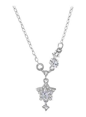 星光灿烂~高级感满满纯银锁骨链~