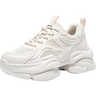 老爹鞋厚底春季小白鞋女2025新款爆款软底运动休闲鞋减震网面跑鞋