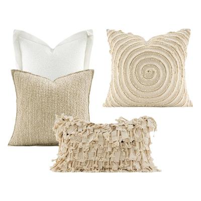 柏洛斯抱枕腰靠羽丝绒客厅沙发软