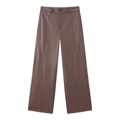 【商场同款】太平鸟2025年春季新款高腰阔腿休闲直筒裤A1GBF1121