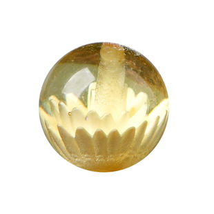 天然金珀内雕莲花圆珠散珠子diy串珠配珠手工饰品配件材料单珠