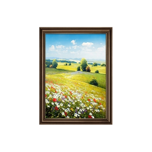 美式复古玄走廊挂画复古油画欧式入户过道玄关装饰画风景壁画高档