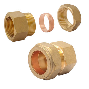 加厚铜管卡套内丝直接平板太阳能集热器活接22铜接头铜配件16m6分