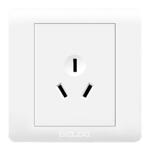 德力西三孔16A空调插座大功率一开3孔面板家用86型暗装热水器16安