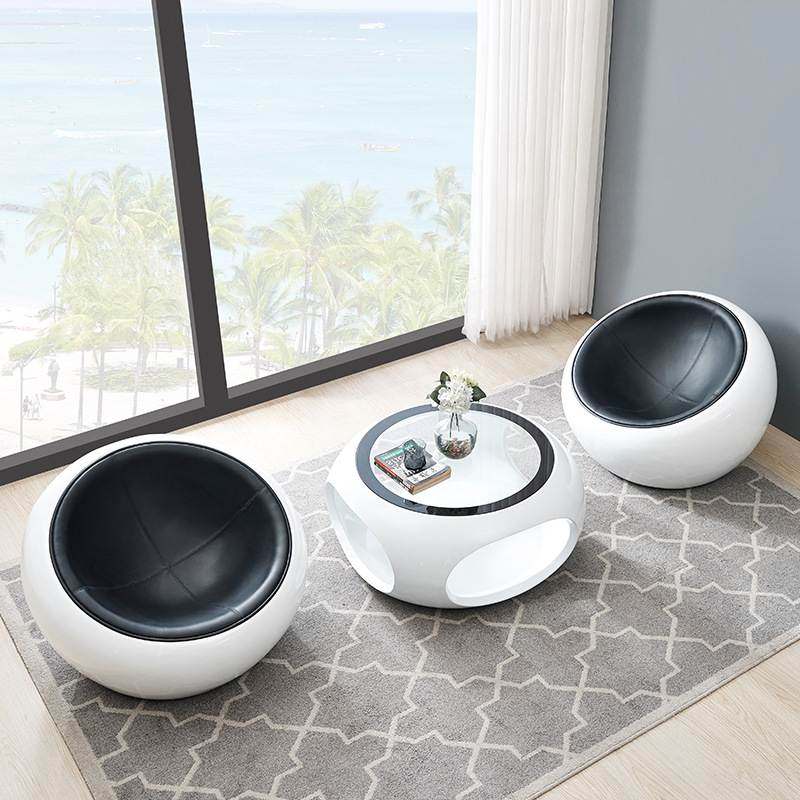 现代创意异形茶几 圆形钢化玻璃 洽谈商务会客休闲区黑白色圆茶桌,商业/办公家具,茶台/茶桌,淘宝优惠券,粉丝福利购,淘宝优惠卷