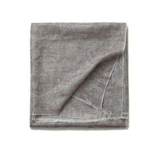 owool新品 内蒙古羊毛色织提花薄款围巾腰果花围巾休闲百搭披肩女