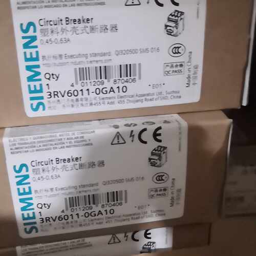 议价西门子原装正品全新电机保护断路器3RV6011-0HA10 3RV60110HA