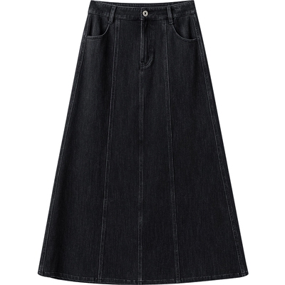 播商场同款复古牛仔半身裙女春秋新款梨型学院裙子BDS1BD1351