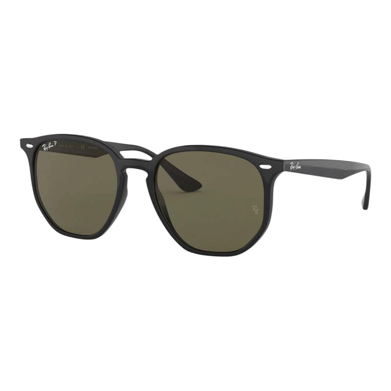 海外代购Ray·Ban/雷朋男士太阳眼镜偏光防眩光六边形框黑框绿片