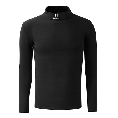 半高领男士长袖T恤纯棉打底衫