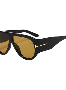 复古欧美大框飞行员茶色墨镜潮流