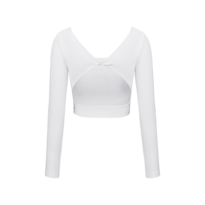 RESHAPE/重塑之路 带胸垫轻薄高弹柔软露背长袖罩衫露脐上衣Twist