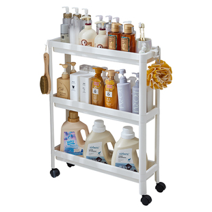 18cm卫生间夹缝置物架落地式浴室脸盆收纳架子厕所马桶侧边储物柜