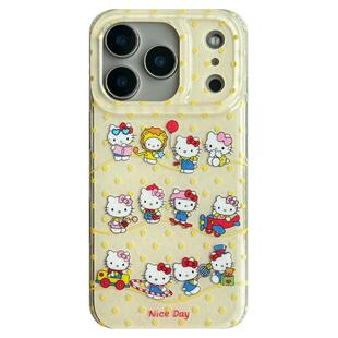 由里公园ins韩系可爱奶黄色波点猫咪插画17适用17pro苹果17ProMax手机壳iPhone16全包14新款16Promax保护套女