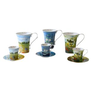 梦田良品 出口德国高宝世界名画咖啡杯碟马克杯莫奈睡莲艺术餐具