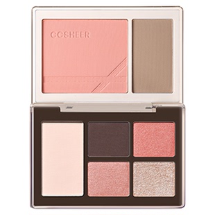 双折叠多用盘！柚子小西口袋眼影腮红综合盘大地色日常通勤便携女