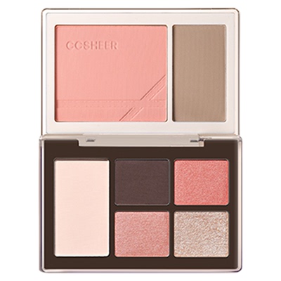 双折叠多用盘！柚子小西口袋眼影腮红综合盘大地色日常通勤便携女