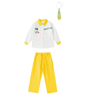 主持人服装男童女童儿童幼儿园演出服2025新款吉他乐队学院风套装