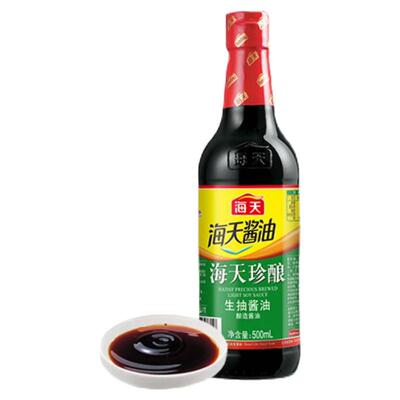 海天珍酿生抽500ml*2瓶装 家庭用商用炒菜凉拌烹饪酿造酱油调味料