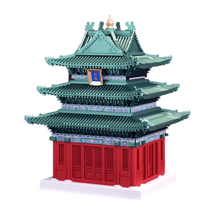 千年榫营造积木钟楼榫卯积木中国古建筑榫卯模型榫卯拼装积木礼物