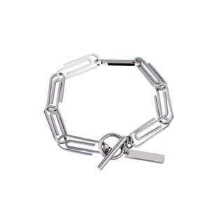 CHEALIMPID/回形针手链几何设计钛钢男女同款可调节